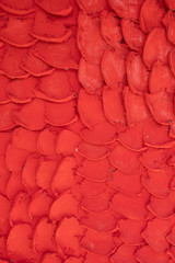 cement wall with Red fish scale wall © anuruk