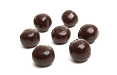 chocolate nuts isolated