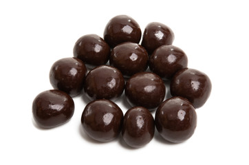chocolate nuts isolated