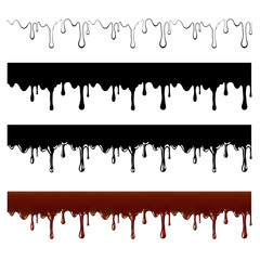 Melted chocolate.Mesh. Clipping Mask.Black and white