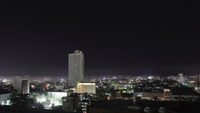 Timelapse 4k Cebu city in the Philippines - From night to sunrise