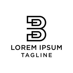 initial letter logo BB logo template