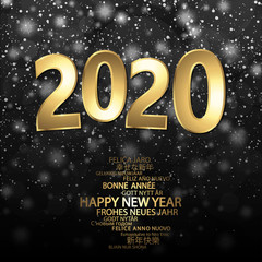 happy new year 2020 greetings background