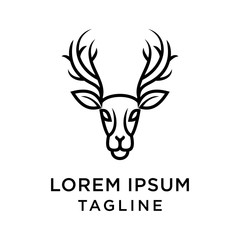 Deer Logo Design Template Vector