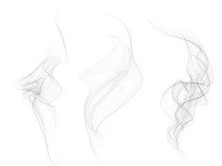 Vector Collection or Set of Realistic Cigarette Smoke or Fog or Haze with Transparency Isolated can be used with any Background