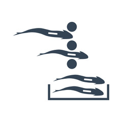 black icon fish processing, sorting fish