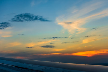 evening sunset aerial view