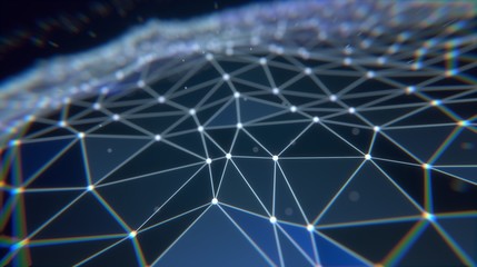 digitally generated image of blue light and stripes moving fast over black background