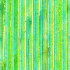 Watercolor stripe seamless pattern. Colorful stripes background