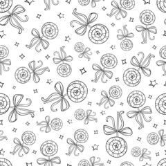 pattern lollipop christmas seamless wallpaper new year coloring doodle sketch vector