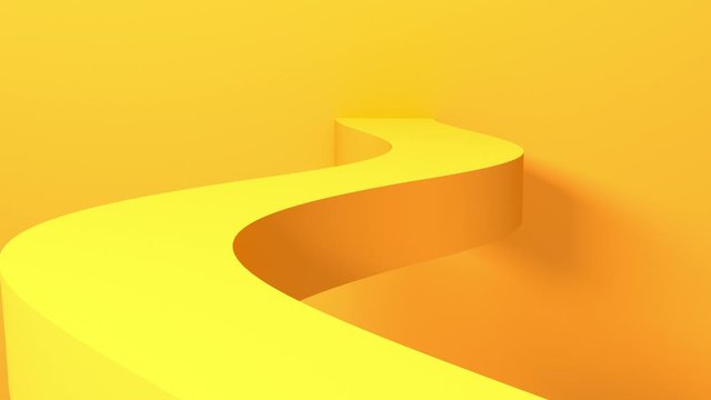 3D render of color shapes and geometric object waves moving. 4k seamless loop animationn footage.