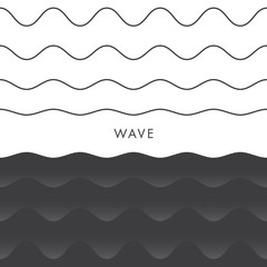 Vector set black line weaves. Isolated on white background