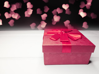 gift box and hearts greeting card valentine's day love holiday