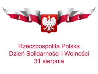 Fototapeta premium November 11 Poland Independence Day. vector festive banner with flags of The Poland and an inscription in Polish 