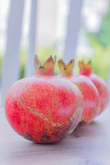 Pomegranate, autumn fruit. Very useful for the female body.