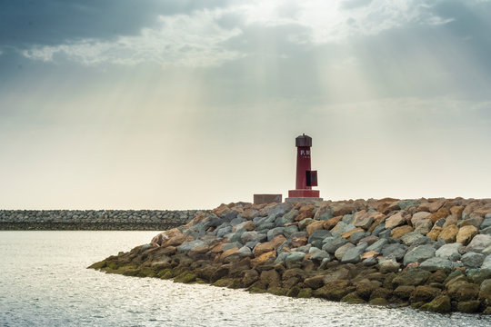 lighthouse in sunset