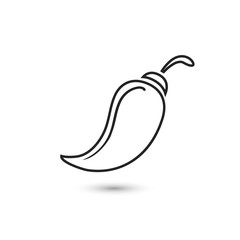 Chili line icon. Pepper icon. Vector