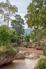 View of the Sa'dan river in the neighbourhood of Rantepao, Sulawesi, IDN