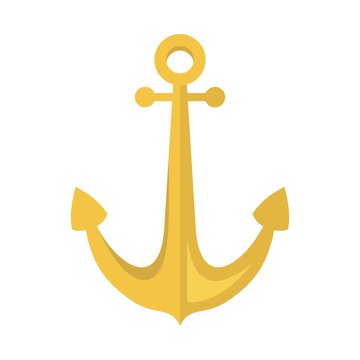Sailor anchor icon. Flat illustration of sailor anchor vector icon for web design