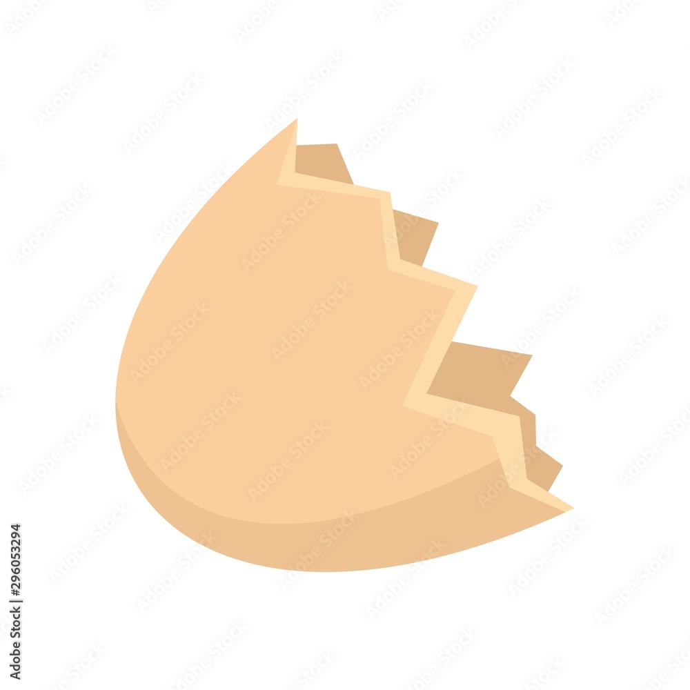 Aufkleber half eggshell icon. flat illustration of half eggshell vector icon for web design