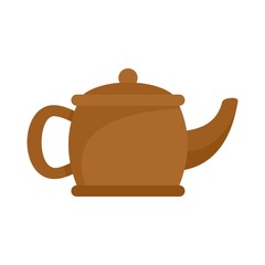 Matcha teapot icon. Flat illustration of matcha teapot vector icon for web design
