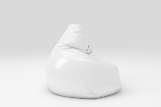 Bean Bag Chair White Render