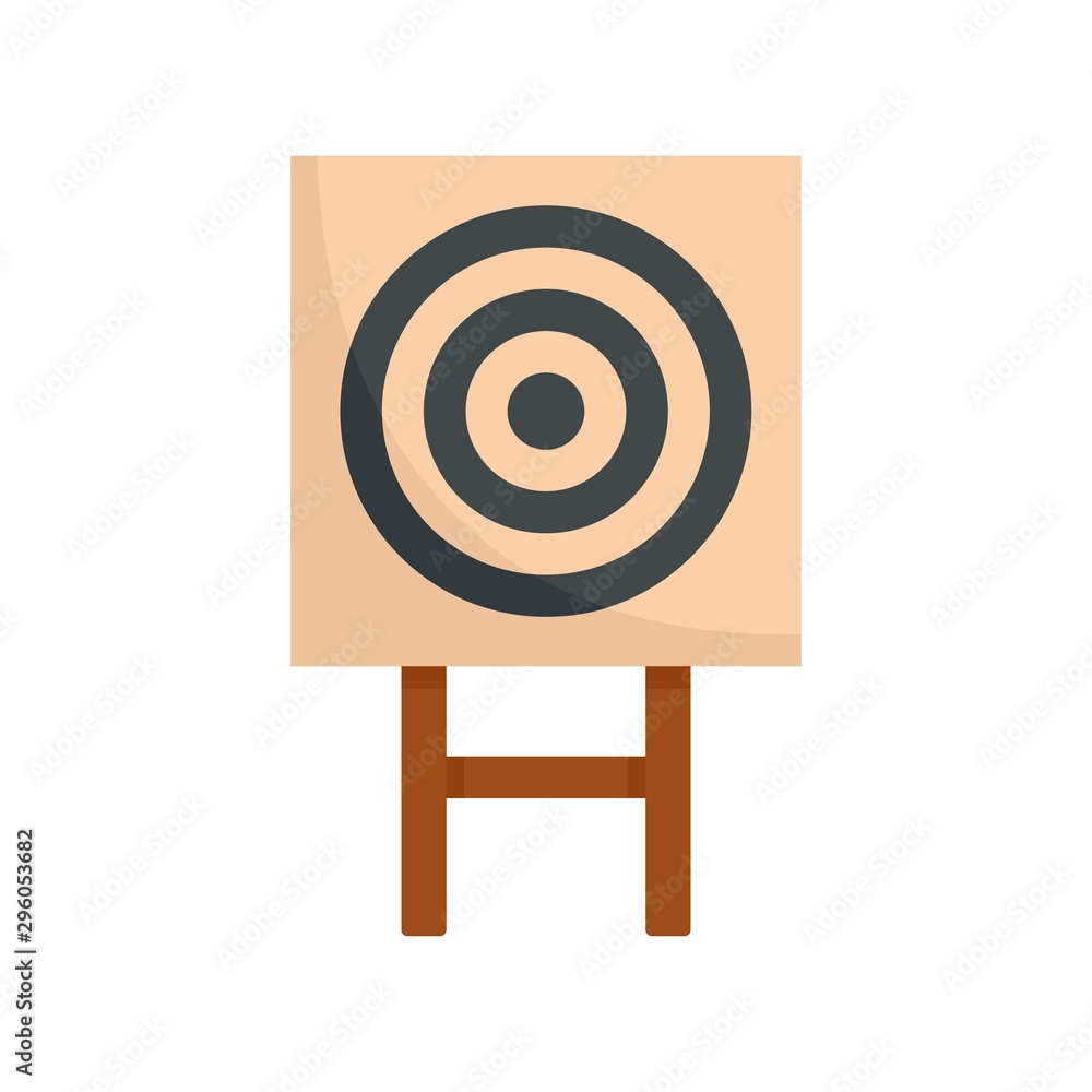 Poster paper arch target icon. flat illustration of paper arch target vector icon for web design