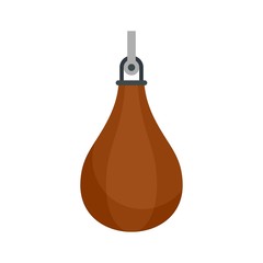 Punching bag icon. Flat illustration of punching bag vector icon for web design