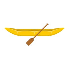 Canoe boat icon. Flat illustration of canoe boat vector icon for web design