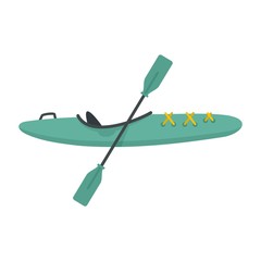 Sport kayak icon. Flat illustration of sport kayak vector icon for web design