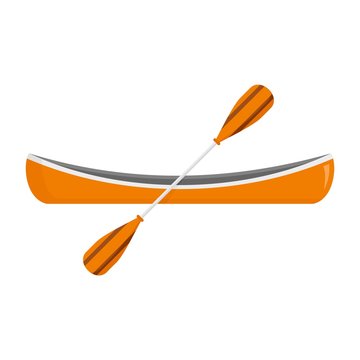 recommend clip art: Kayak boat icon. Flat illustration of kayak boat vector icon for web design