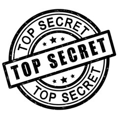 Top secret. Tampon noir top secret icône illustration.