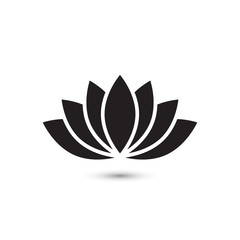 Lotus icon or Harmony icon on white.