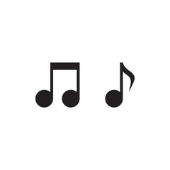 Music note vector icons. Sound and melody