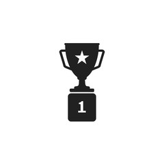 Trophy Icon in trendy flat style isolated on grey background. Prize symbol for your web site design, logo, app, UI. Vector