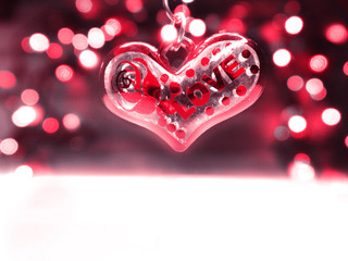 valentine's day love holiday concept heart on abstract blurred background