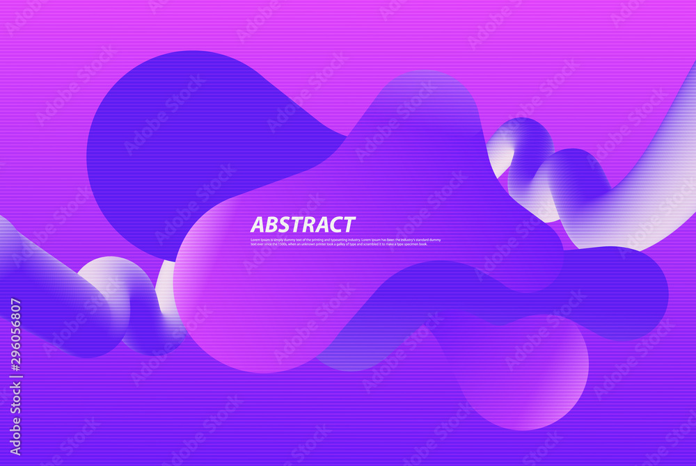 Aufkleber abstract fluid design gradient waves background vector illustration