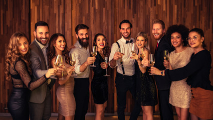 Getting their drink on and toast to becoming year