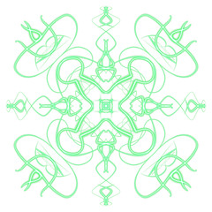DIGITAL PRINT OF MANDALA ORNAMENT SHAPE
