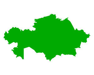 Obraz premium Karte von Kasachstan