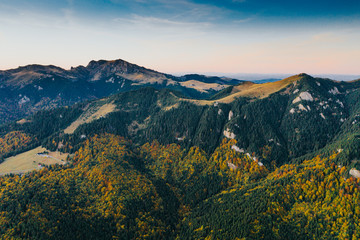 Most scenic mountain from Romania, Ciucas mountains in autumn.