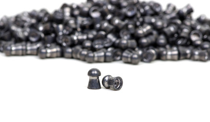 Air gun lead pellets isolated