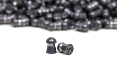 Air gun lead pellets isolated