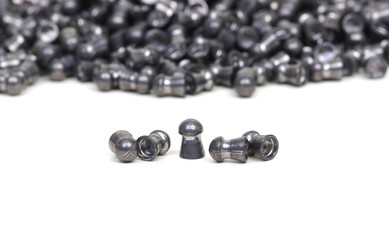 Air gun lead pellets isolated