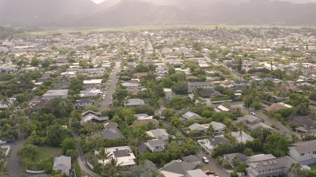 Aerial view of Kailua Beach, Oahu, Hawaii, USA