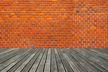 old room with brick wall