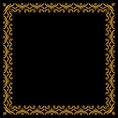 Colorful Hand drawn floral mandala geometry rectangle element. Vector illustration.