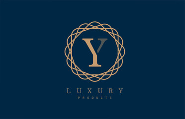 luxury letter Y logo alphabet for company logo icon design