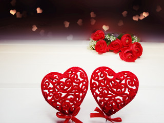 hearts and rose flower background valentine's day love