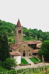 Fototapeta na wymiar Church Saint'Egidio in Fontanella, Lombardy, Italy - First Romanesque building